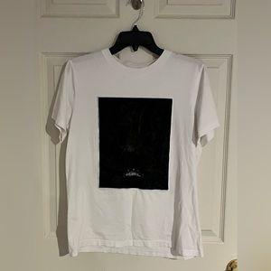 Peacebird T-shirt Black Mesh with Rabbit Image, 100% Cotton, Size Large, EUC